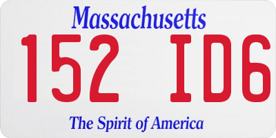 MA license plate 152ID6