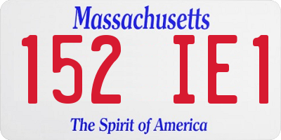 MA license plate 152IE1