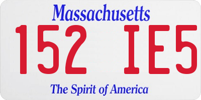 MA license plate 152IE5