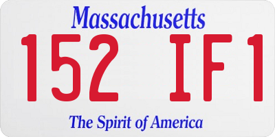 MA license plate 152IF1