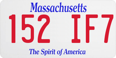 MA license plate 152IF7