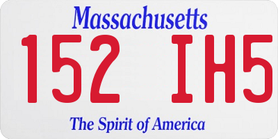MA license plate 152IH5