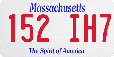 MA license plate 152IH7