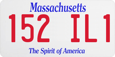 MA license plate 152IL1
