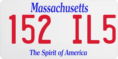 MA license plate 152IL5