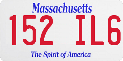 MA license plate 152IL6