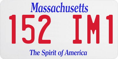 MA license plate 152IM1