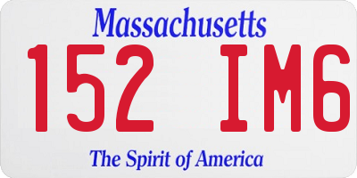MA license plate 152IM6