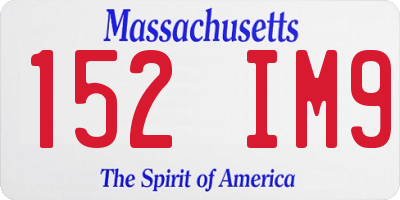 MA license plate 152IM9