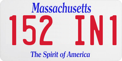MA license plate 152IN1