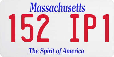 MA license plate 152IP1