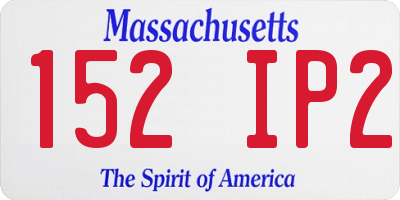 MA license plate 152IP2