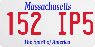 MA license plate 152IP5