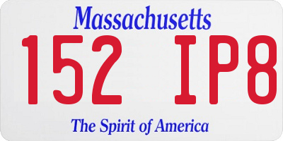 MA license plate 152IP8