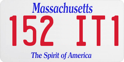MA license plate 152IT1