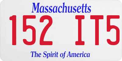 MA license plate 152IT5