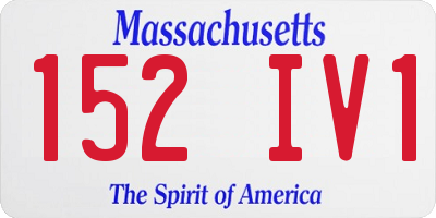 MA license plate 152IV1