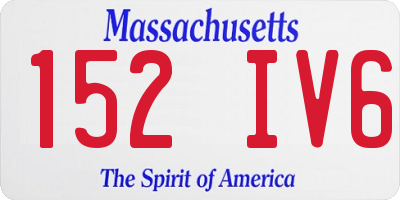 MA license plate 152IV6