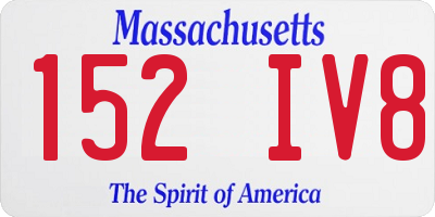 MA license plate 152IV8