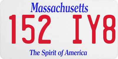 MA license plate 152IY8