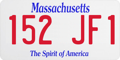 MA license plate 152JF1