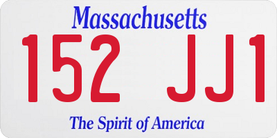 MA license plate 152JJ1