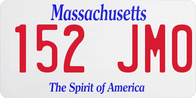 MA license plate 152JM0