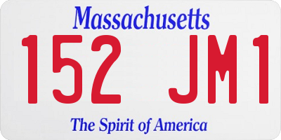 MA license plate 152JM1