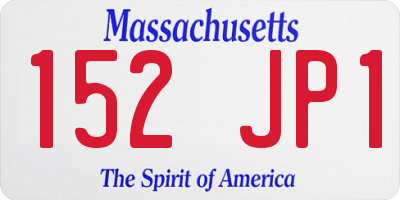 MA license plate 152JP1