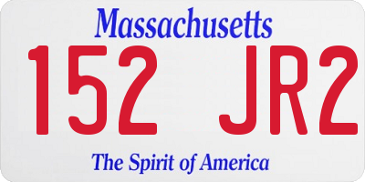 MA license plate 152JR2