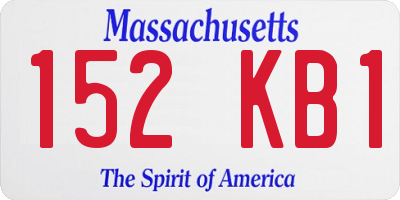 MA license plate 152KB1