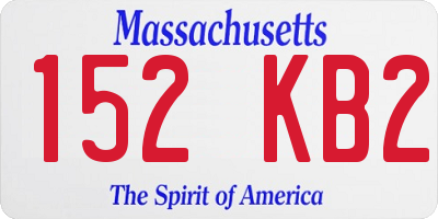MA license plate 152KB2