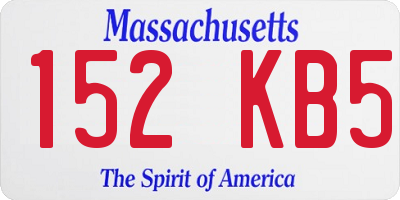 MA license plate 152KB5