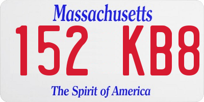 MA license plate 152KB8