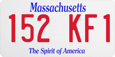 MA license plate 152KF1