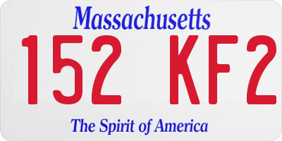 MA license plate 152KF2