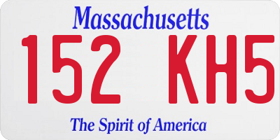 MA license plate 152KH5