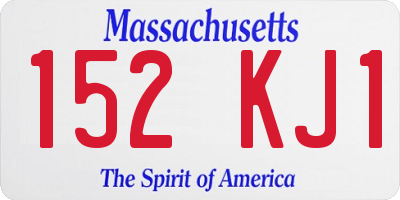 MA license plate 152KJ1