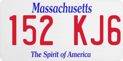 MA license plate 152KJ6