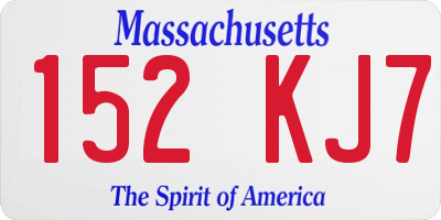 MA license plate 152KJ7