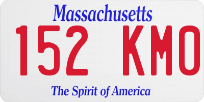MA license plate 152KM0
