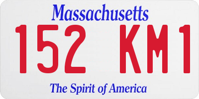 MA license plate 152KM1