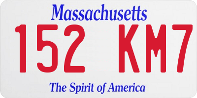 MA license plate 152KM7