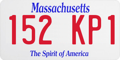 MA license plate 152KP1