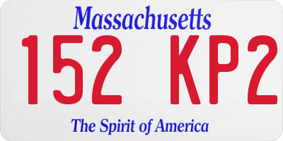 MA license plate 152KP2