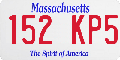 MA license plate 152KP5