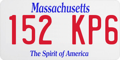 MA license plate 152KP6