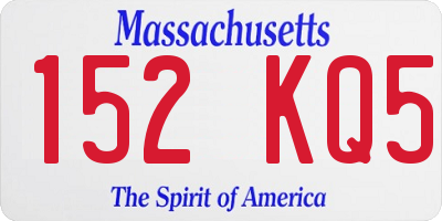 MA license plate 152KQ5