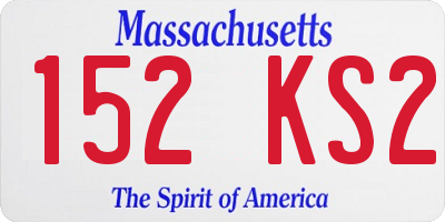MA license plate 152KS2