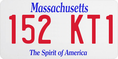 MA license plate 152KT1